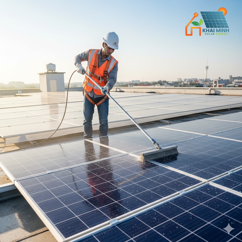 Vệ Sinh Pin Năng Lượng Mặt Trời