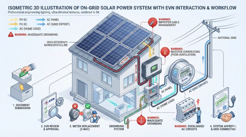 công tơ 2 chiều hệ thống hòa lưới