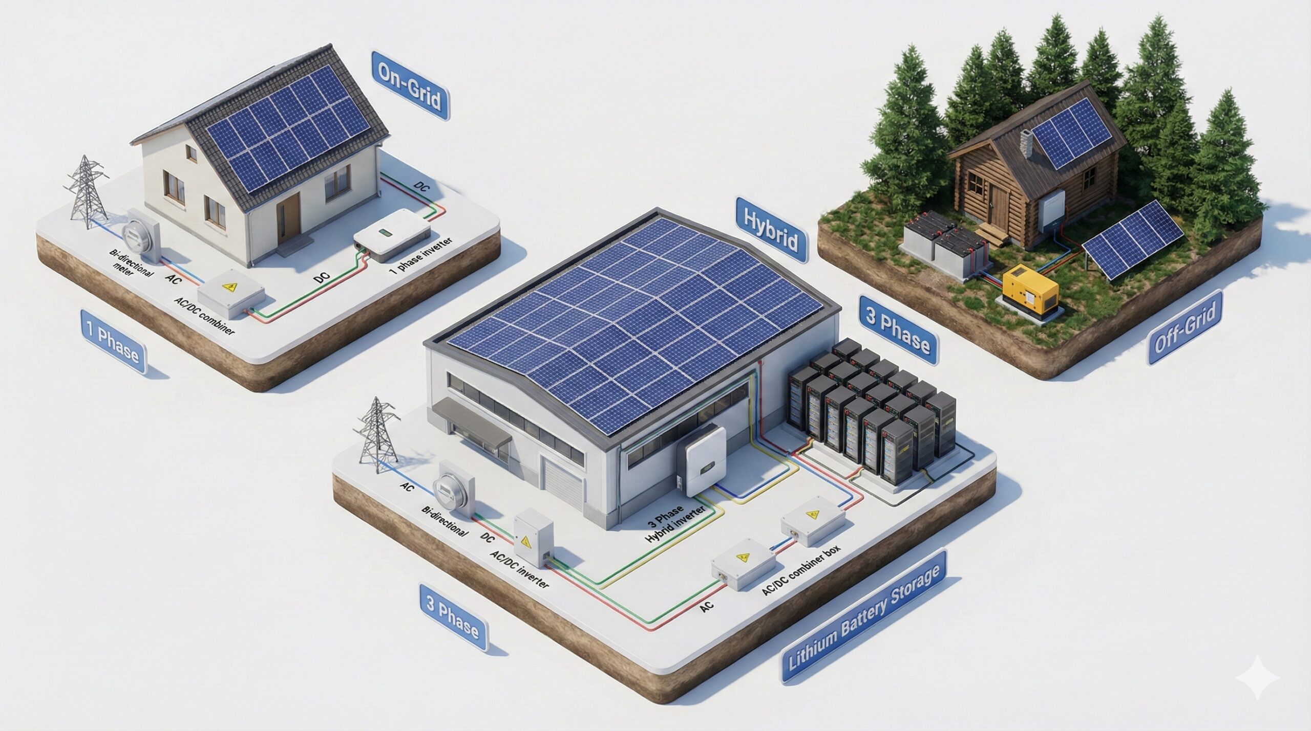 phân loại hệ thống điện mặt trời